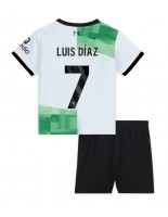 Liverpool Luis Diaz #7 Vieraspaita Lasten 2023-24 Lyhythihainen (+ shortsit)
